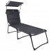 Ліжко розкладне Bo-Camp Sun Lounger With Sunscreen 5 Positions Grey (1304492)