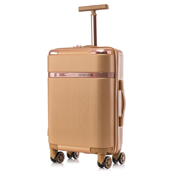 Photos - Luggage Semi Line Валіза  20" (S) Gold  DAS302654 (T5667-2)