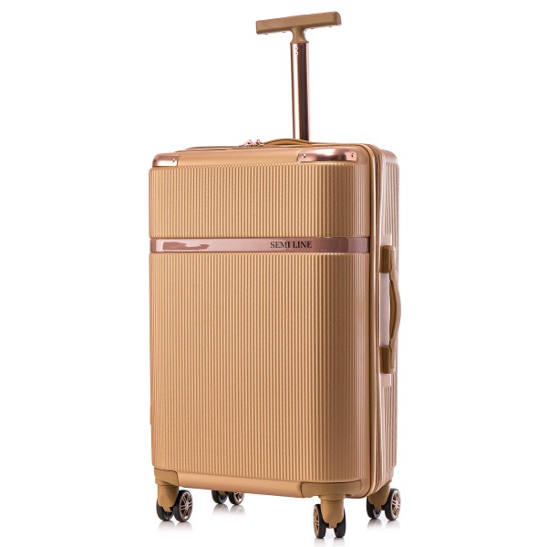 Photos - Luggage Semi Line Валіза  24" (M) Gold  DAS302655 (T5667-3)
