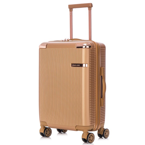 Photos - Luggage Semi Line Валіза  20" (S) Gold  DAS302640 (T5663-3)