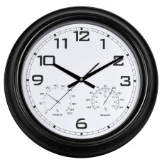 Годинник настінний Technoline 816722 Thermo-Hygro Black (816722)