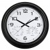 Годинник настінний Technoline 816722 Thermo-Hygro Black (816722)