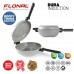 Сковорода подвійна Flonal Dura Induction Rocky Twins 28 см з решіткою (RKIWP2830)_Discounted