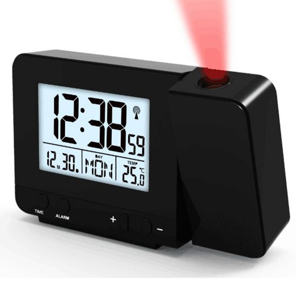 Photos - Wall Clock Technoline Годинник проекційний  WT546 Black  DAS301814 (WT546)