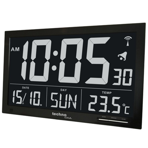 Photos - Wall Clock Technoline Годинник настінний  WS8007 Black  DAS301207 (WS8007)