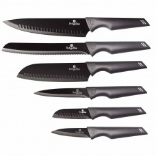 Набір ножів із 6 предметів Berlinger Haus Metallic Line Carbon Pro Edition (BH-2596)