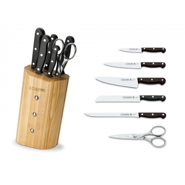 Набір ножів із 6 предметів 3 Claveles Uniblock (01669)