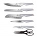 Набір із 6 кухонних ножів і підставки Berlinger Haus Moonlight Edition (BH-2795)