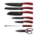 Набір ножів на підставці 8 предметів Berlinger Haus Metallic Line Burgundy Edition (BH-2562)
