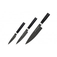 Набір із 3 кухонних ножів Samura Mo-V Stonewash (SM-0230B)