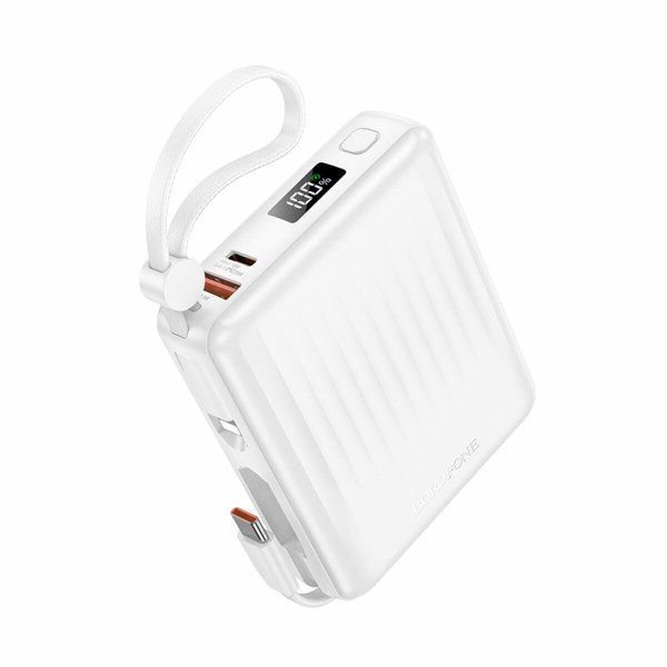 Повербанк (Power Bank) Borofone 15000mAh BJ70A Vigorous 22.5W+PD20W білий