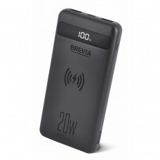 Універсальна мобільна батарея Brevia 10000mAh 20W Wireless Qi10W Li-Pol, LCD