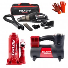 Набір 3 в 1: компресор, пилосос, домкрат