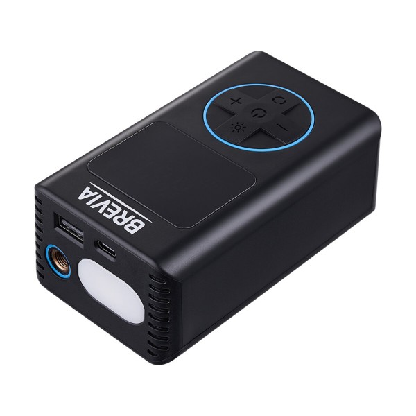 Компресор портативний Brevia 3в1 10Атм 19л/хв 4000mAh з LED-ліхтарем та автостопом + PowerBank
