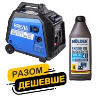 Комплект генератор Brevia інверторний бензиновий 2,0кВт GP2300iS + масло Molder Engine Oil 4T 10W-30 1л