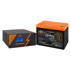 Комплект резервного живлення LogicPower B1500 Black + літієва (LiFePO4) батарея 1280Wh  (Безкоштовна доставка)