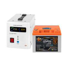 Комплект резервного живлення LP(LogicPower) ДБЖ + літієва (LiFePO4) батарея (UPS В500 + АКБ LiFePO4 640W)  (Безкоштовна доставка)