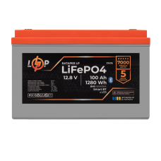 Акумулятор LP LiFePO4 12,8V - 100 Ah (1280Wh) (BMS 100A/50А) пластик LCD Smart BT  (Безкоштовна доставка)