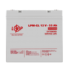 Аккумулятор гелевий LPM-GL 12V - 55 Ah