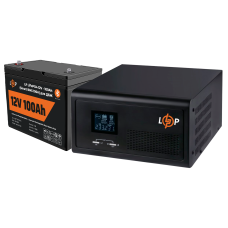 Комплект резервного живлення для котла LP (LogicPower) ДБЖ + літієва (LiFePO4) батарея (UPS 1000VA + АКБ LiFePO4 1280W)  (Безкоштовна доставка)