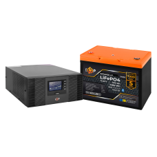 Комплект резервного живлення LogicPower B1500 + літієва (LiFePO4) батарея 1280Wh  (Безкоштовна доставка)
