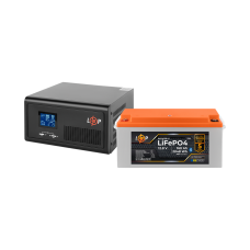 Комплект резервного живлення LP(LogicPower) ДБЖ + літієва (LiFePO4) батарея (UPS В1500 + АКБ LiFePO4 2048W)  (Безкоштовна доставка)