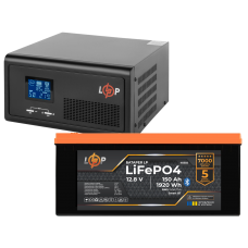 Комплект резервного живлення LogicPower ДБЖ 1000W + літієва (LiFePO4) батарея 1920 Wh