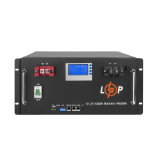 Акумулятор LP LiFePO4 48V (51,2V) - 100 Ah (5120Wh) (Smart BMS 100A) з LCD RM  (Безкоштовна доставка)