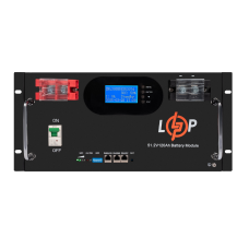 Акумулятор LP LiFePO4 51,2V - 120 Ah 6000Wh (Smart BMS 100A) с LCD RM AB RS485/CAN  (Безкоштовна доставка)