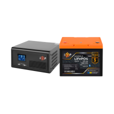 Комплект резервного живлення LP(LogicPower) ДБЖ + літієва (LiFePO4) батарея (UPS В1500 + АКБ LiFePO4 1280W)  (Безкоштовна доставка)