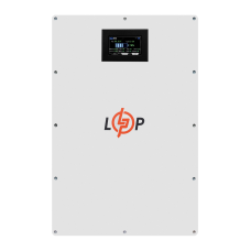 Акумулятор LP LiFePO4 51,2V - 100 Ah (5120Wh) (BMS 100A/50А) метал LCD Smart RS485/CAN JK настінний
