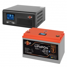 КРЖ LogicPower B1500 + літієва (LiFePO4) батарея 1280 Ватт (19408+37476 100 Ah)  (Безкоштовна доставка)