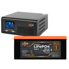 Комплект резервного живлення LogicPower ДБЖ 600W + літієва (LiFePO4) батарея 1920 Wh