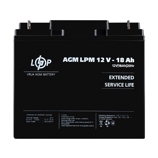 Акумулятор AGM LPM 12V - 18 Ah для Mercedes  (Безкоштовна доставка)