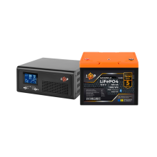 Комплект резервного живлення LP(LogicPower) ДБЖ + літієва (LiFePO4) батарея (UPS В1000 + АКБ LiFePO4 1280W)  (Безкоштовна доставка)