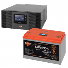 КРЖ LogicPower B1500 + літієва (LiFePO4) батарея 1280 Ватт (3406+37476 100 Ah)  (Безкоштовна доставка)