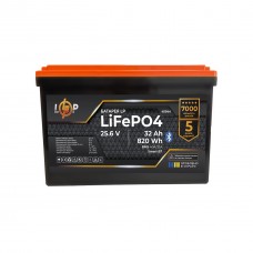 Акумулятор LP LiFePO4 25,6V - 32 Ah (820Wh) (BMS 40А/32A) пластик Smart BT