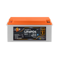 Акумулятор LP LiFePO4 25,6V - 100 Ah (2560Wh) (BMS 80А/50) пластик Smart BT  (Безкоштовна доставка)