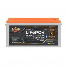 Акумулятор LP LiFePO4 12,8V - 230 Ah (2944Wh) (BMS 100A/100А) пластик Smart BT  (Безкоштовна доставка)