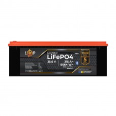 Акумулятор LP LiFePO4 25,6V -315 Ah (8064Wh) (BMS 200A/100А) пластик Smart BT Акумулятор LP LiFePO4 25,6V -315 Ah (8064Wh) (BMS 200A/100А) пластик Smart BT