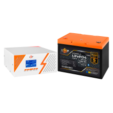 Комплект резервного живлення LogicPower B1500 White + літієва (LiFePO4) батарея 1280Wh  (Безкоштовна доставка)