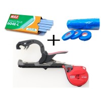 Степлер для гілок Max HT-R45C(RD) червоний стрічка (20 шт оригінал) та скоби (оригінал) (MAX_R45C_KIT)