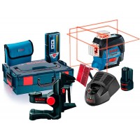 Лінійний лазерний нівелір Bosch GLL 3-80 C + тримач BM 1 + приймач LR 7 + зарядка + L-Boxx (0601063R05)