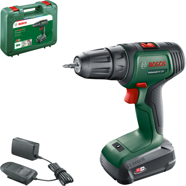 Акумуляторний шуруповерт BOSCH EasyImpact 18V-40 (1x 1.5Ah) + AL18V-10 + кейс (06039D4001)