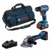 PRO Набір інструментів BOSCH 18V GSR + GWS + 2x4.0Ah + GAL(0615A5007N)