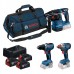 PRO Набір інструментів BOSCH Professional 18V: GSR 18V-65 + GDX 18V-285 + GBH 18V-22(0615A50093)