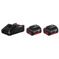 Набiр 2x акумуляторів BOSCH GBA 18V 4Ah +ЗП BOSCH GAL 18-40