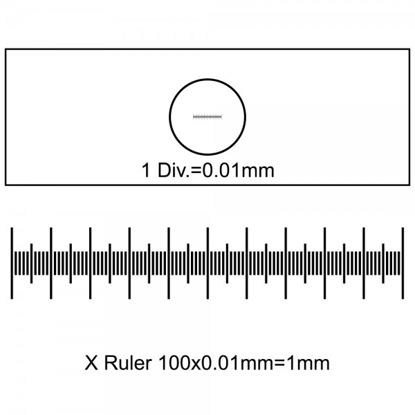 Калібрувальна лінійка SIGETA Slide-1 X 0.01 мм