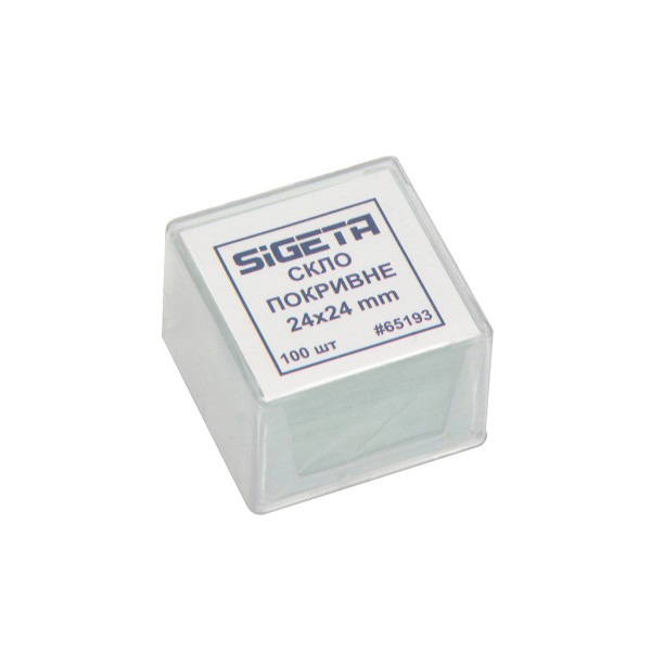 Покривне скло SIGETA 24x24 мм (100 шт.)