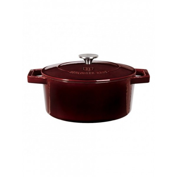 Каструля чавунна 24 см 4,35 л Berlinger Haus Metallic Line Burgundy Edition (BH-6497)